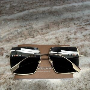 Burberry Gold and Black Sunglasses